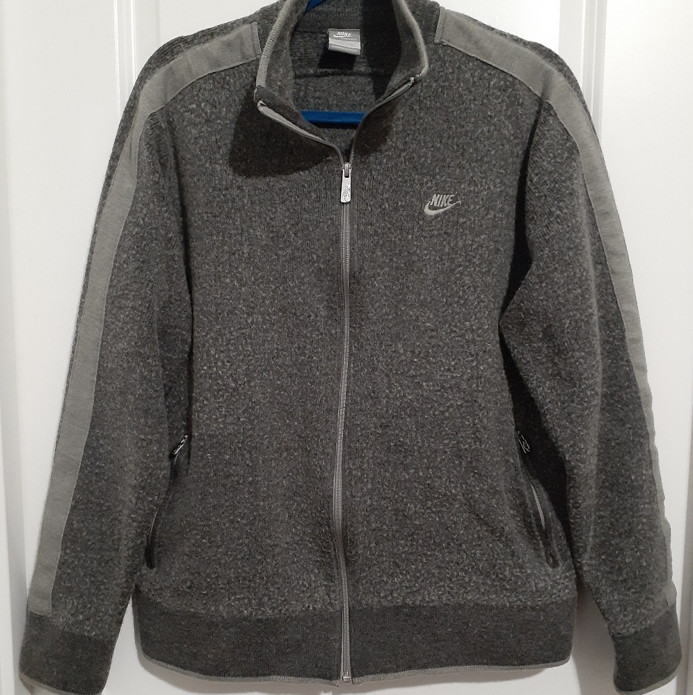 Grey Nike Wool Blend Track Jacket - Picture 1 of 9